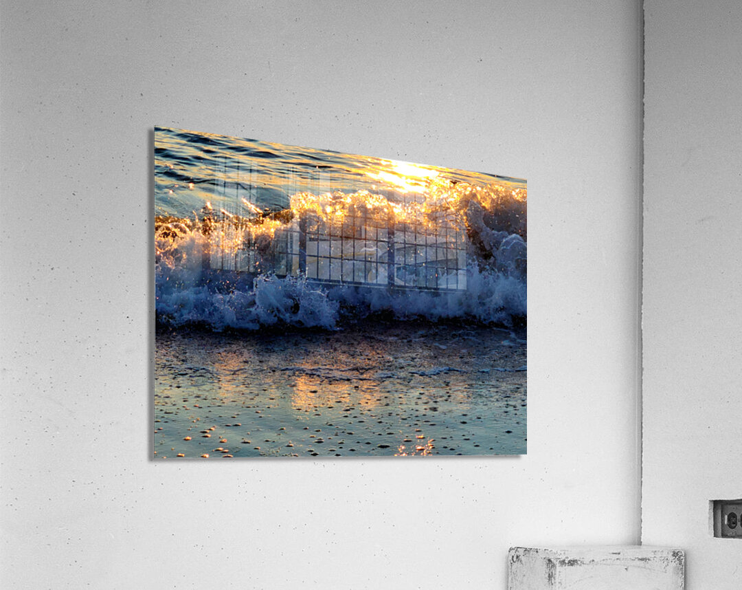 First Rays On Surf Acrylic Print