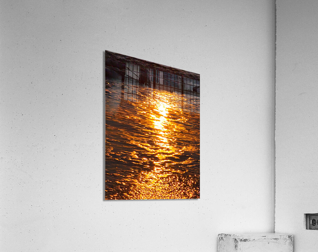 Golden Ocean Acrylic Print