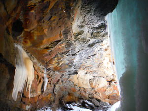 Behind Frozen Cucumber Falls by Earthshine Emporium