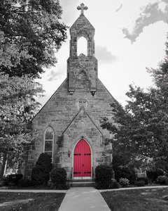 Red Church Door by Earthshine Emporium