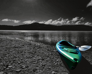 Green-Blue Kayak by Earthshine Emporium