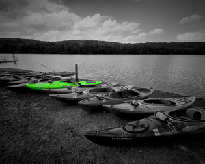 Green Kayak by Earthshine Emporium