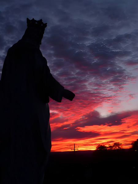 Statue n Sunset Print