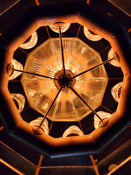 Old Shade Church Chandelier Print