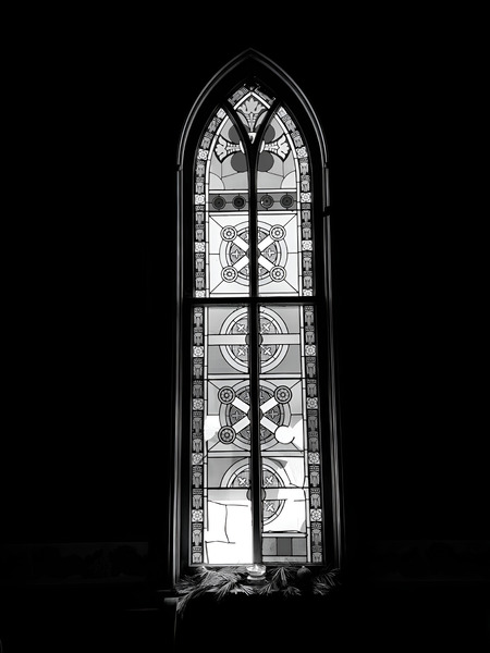 Old Shade Church Stain Glass Print