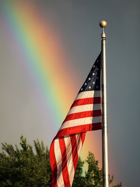 Rainbow & Flag Print