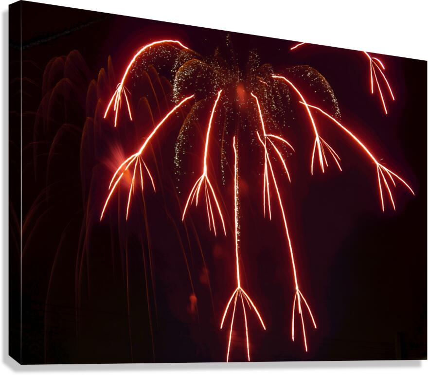 Fireworks Red Dragon Canvas Print