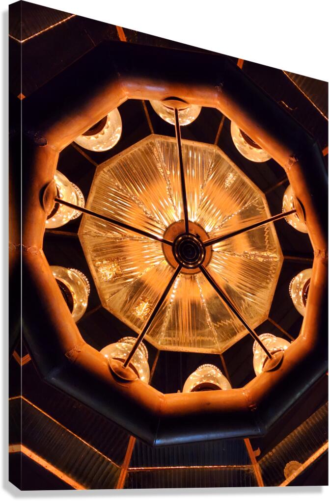 Old Shade Church Chandelier Canvas Print