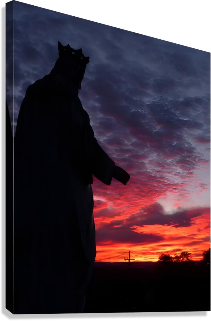 Statue n Sunset Canvas Print