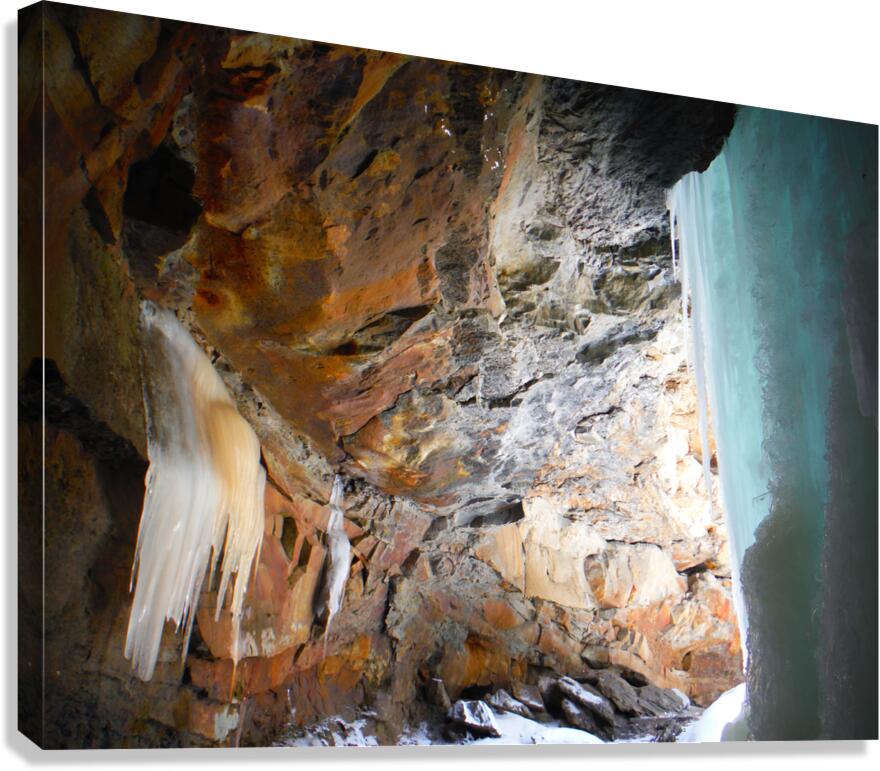 Behind Frozen Cucumber Falls Canvas Print