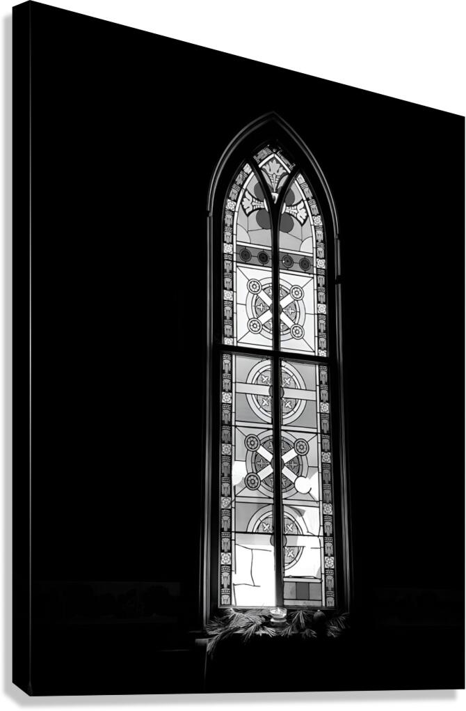 Old Shade Church Stain Glass Canvas Print