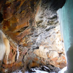 Behind Frozen Cucumber Falls