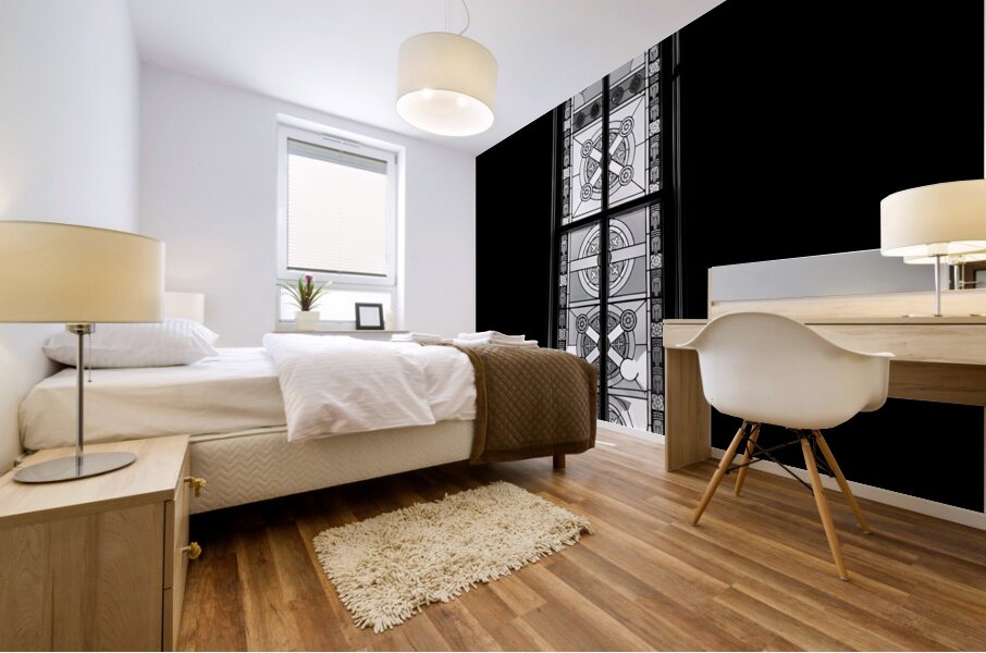 Old Shade Church Stain Glass Mural print