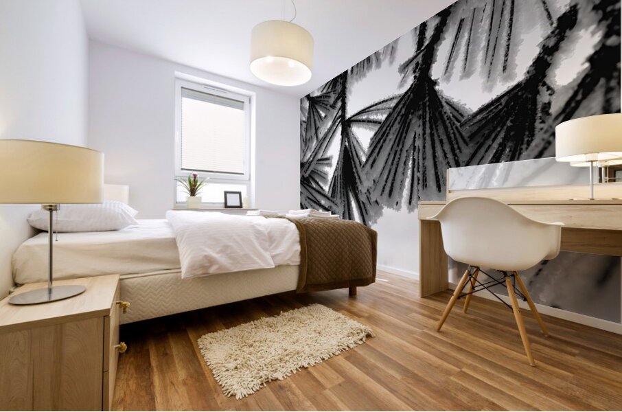 Snowy Conifer 1 Mural print