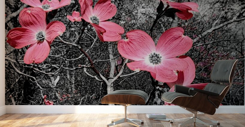 Red Dogwood Wall Murals