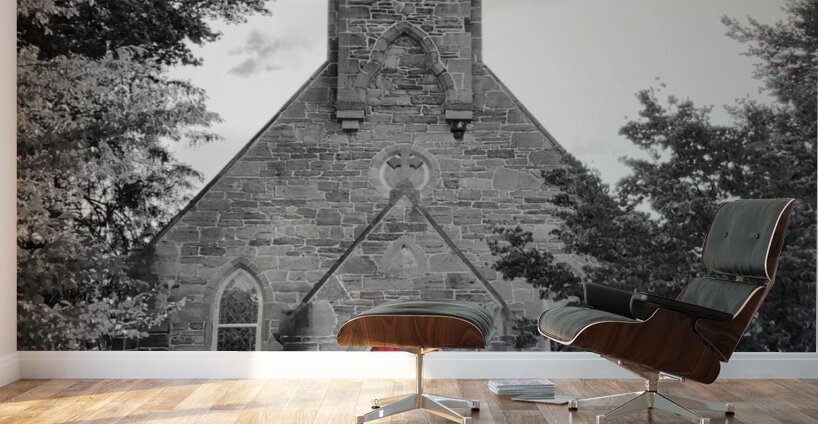 Red Church Door Wall Murals