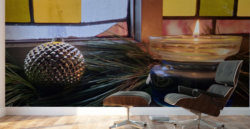 Old Shade Church Christmas Decor Wall Murals