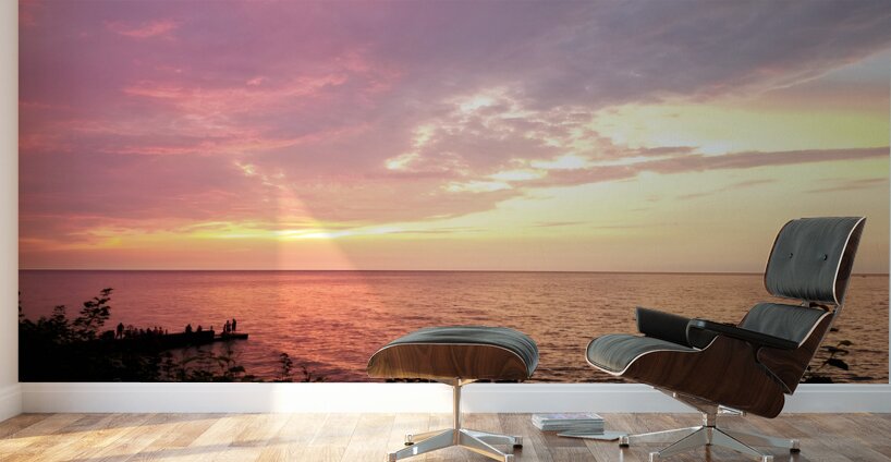 Lake Erie Sunset Wall Murals