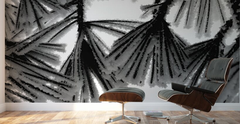 Snowy Conifer 1 Wall Murals