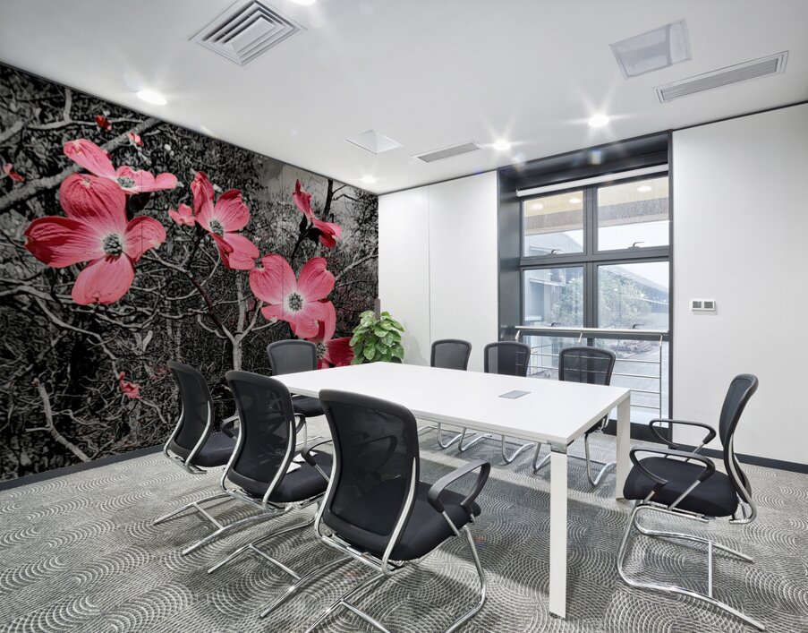 Red Dogwood Wall Printing