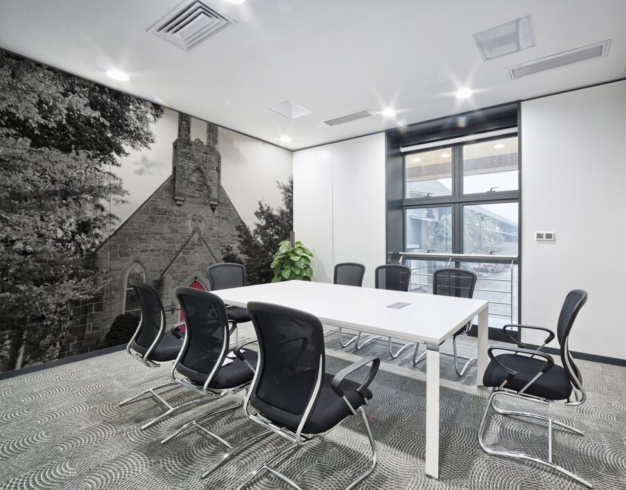 Red Church Door Wall Printing