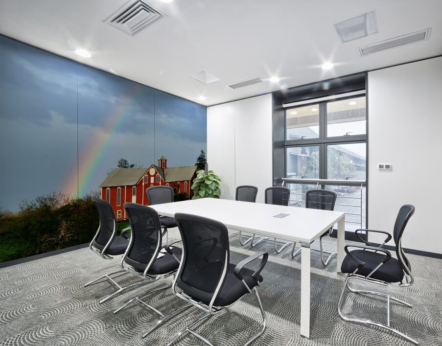 Rainbow & Barn Wall Printing