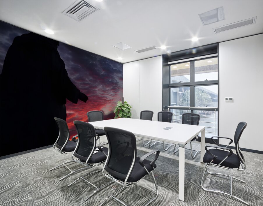 Statue n Sunset Wall Printing