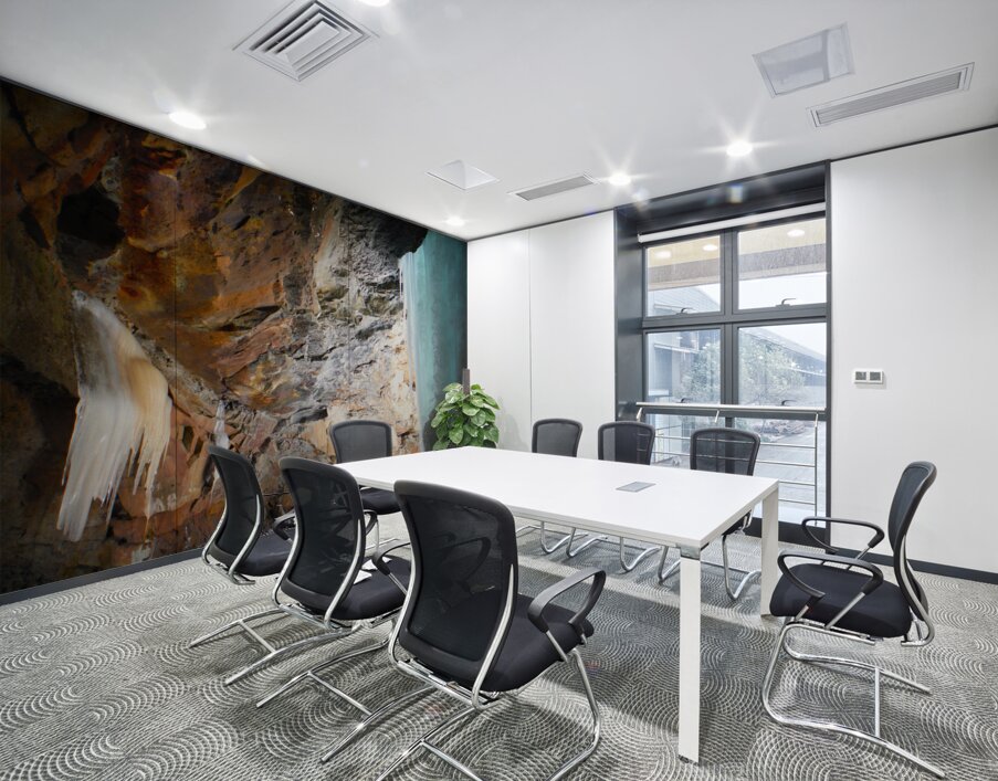 Behind Frozen Cucumber Falls Wall Printing