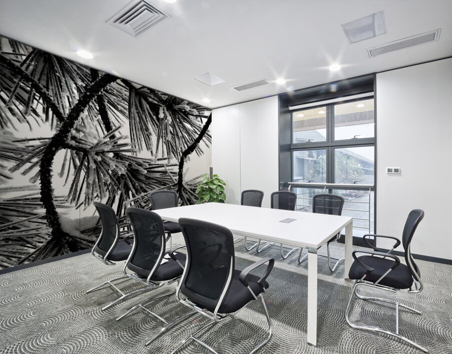 Snowy Conifer Wall Printing