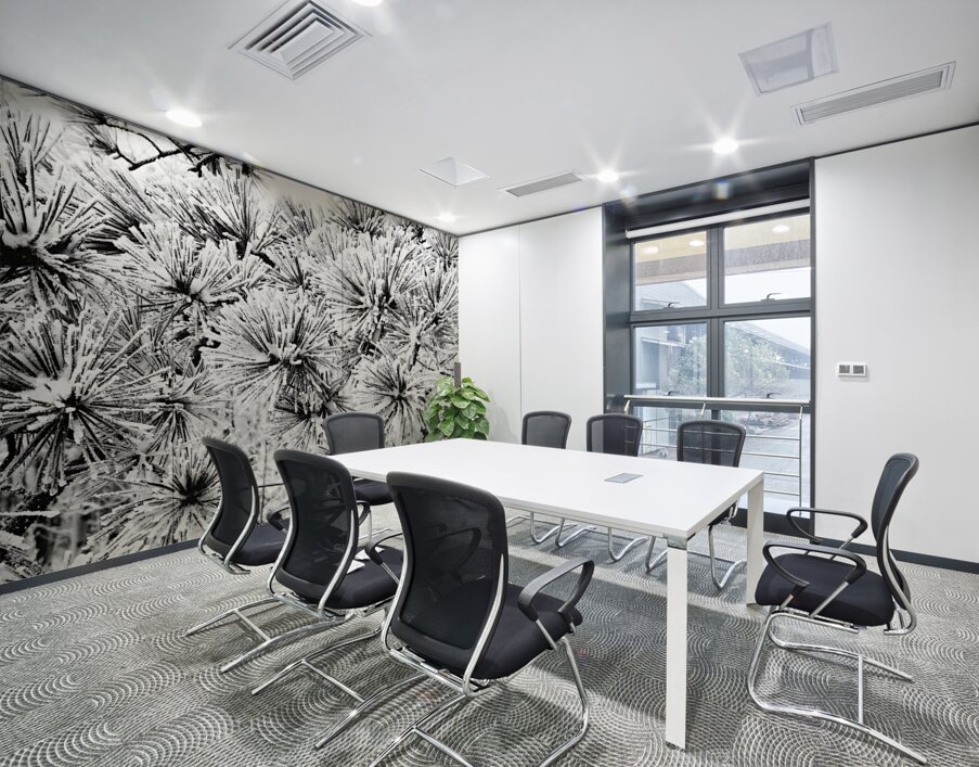 Snowy Conifer Wall Printing