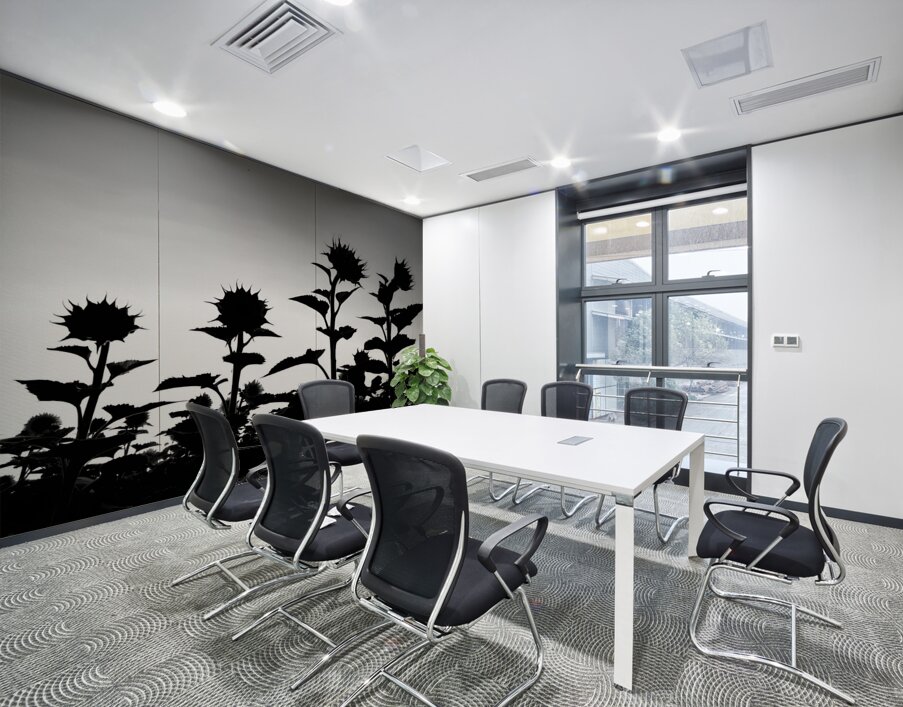 Sunflower Silhouette Wall Printing