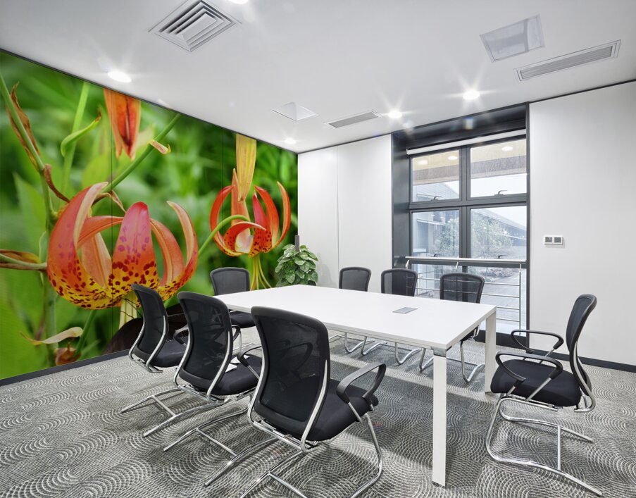 Black Swallowtail On Turks Cap Wall Printing