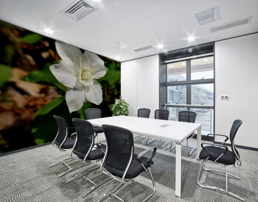 Double White Trillium Wall Printing