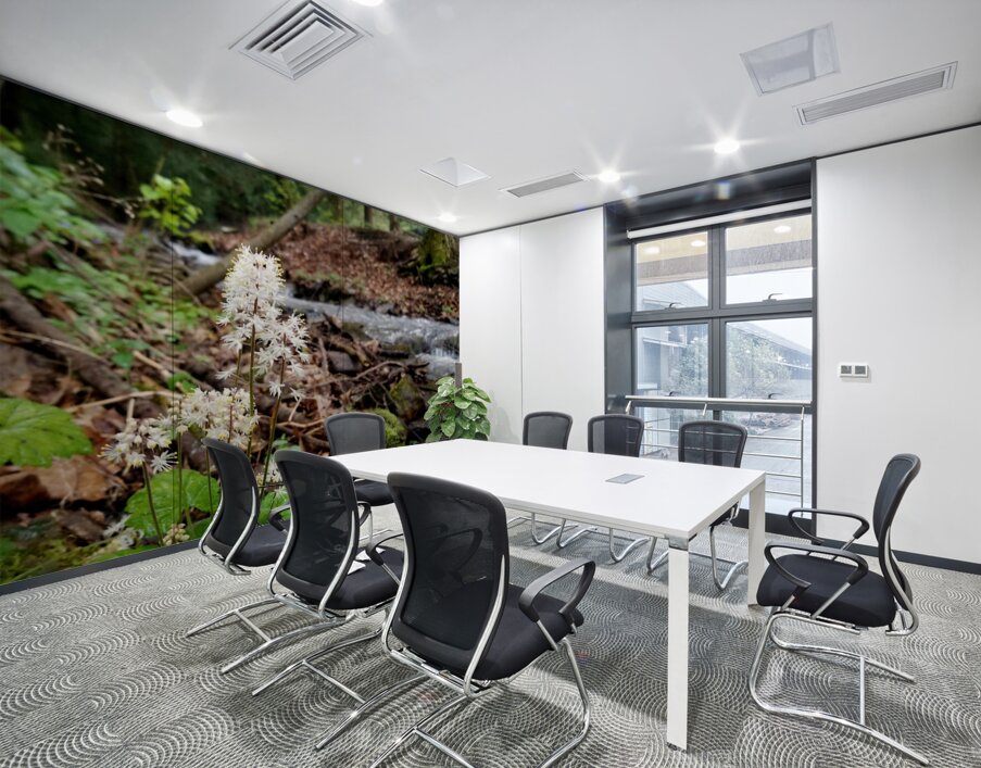 Foamflower Streamside Wall Printing