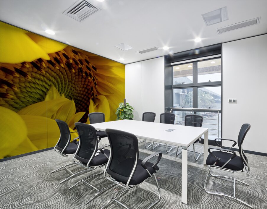 Unfurling Sunflower Wall Printing