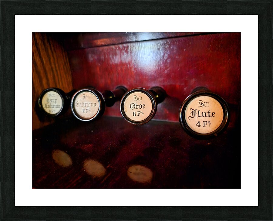 Old Shade Church Buttons Picture Frame print