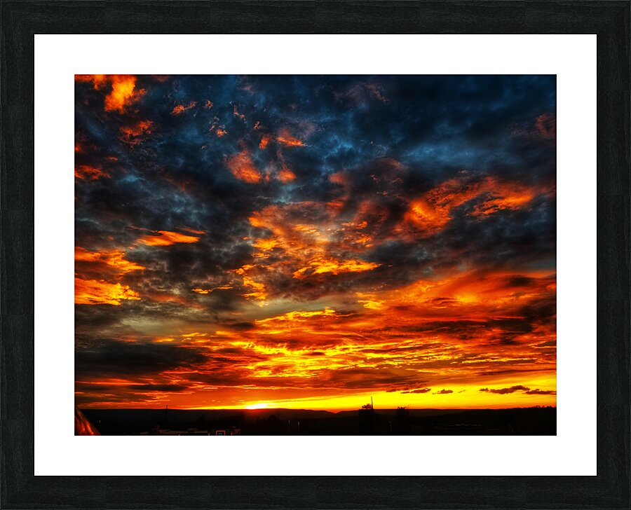 Fiery Sunset Picture Frame print