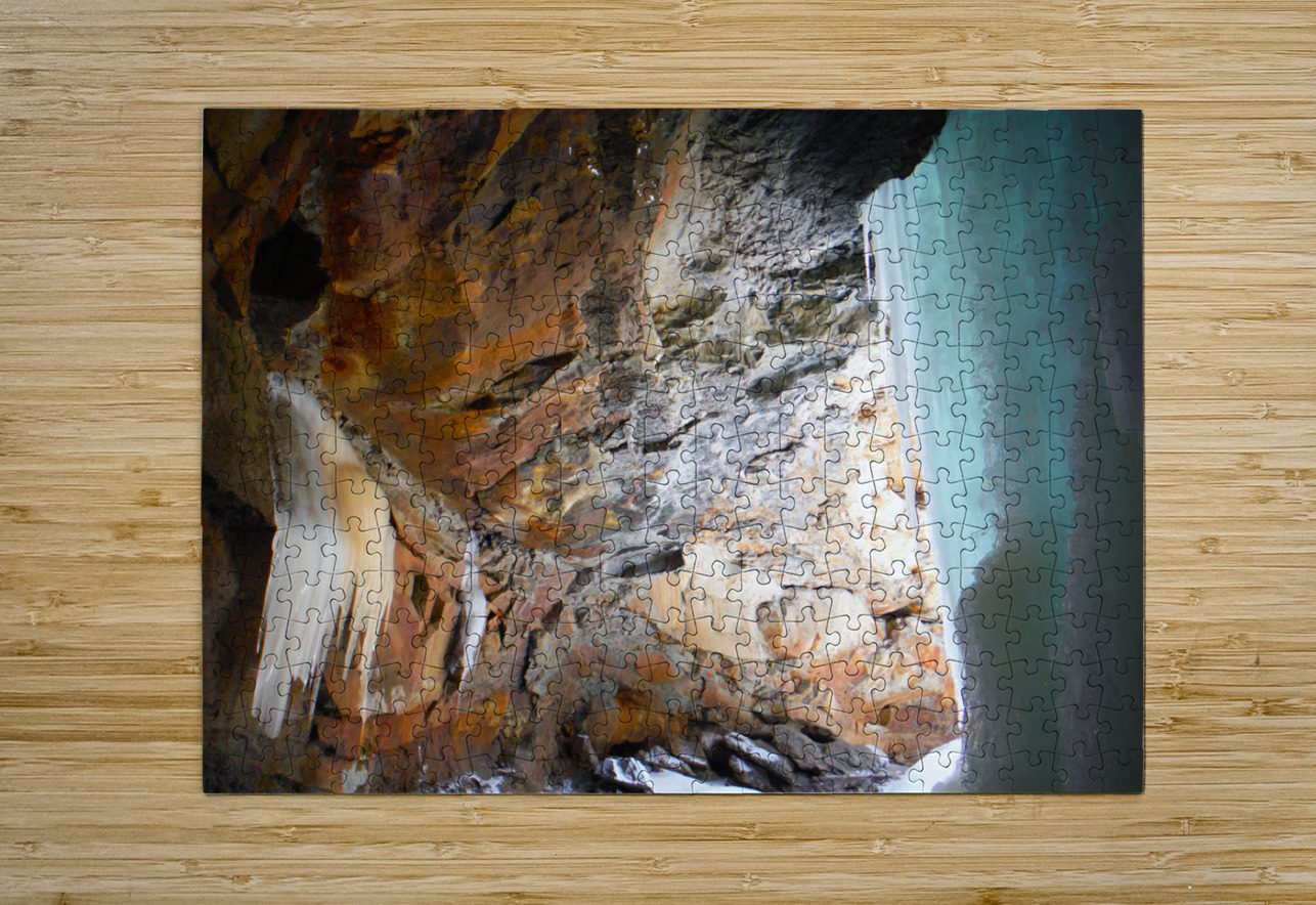 Behind Frozen Cucumber Falls Earthshine Emporium Puzzle printing