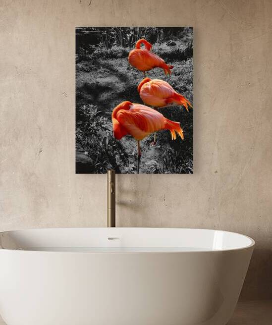 Flamingos Tucked by Earthshine Emporium