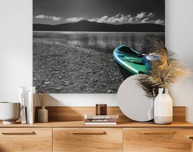 Green-Blue Kayak by Earthshine Emporium