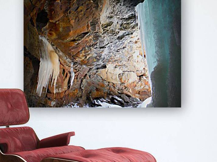 Behind Frozen Cucumber Falls by Earthshine Emporium