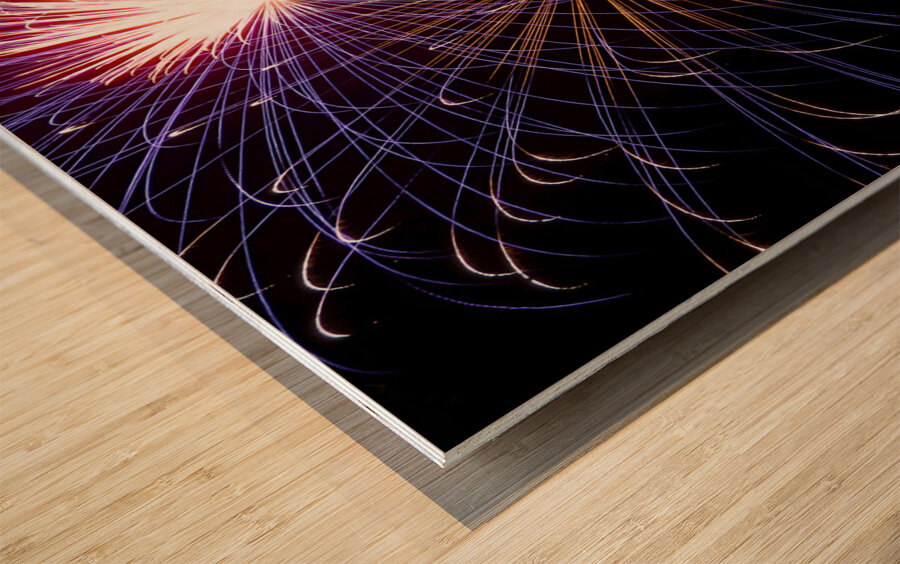 Fireworks - July 7 Wood print