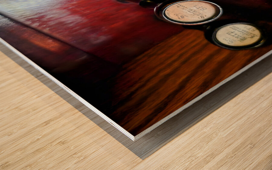 Old Shade Church Buttons Wood print