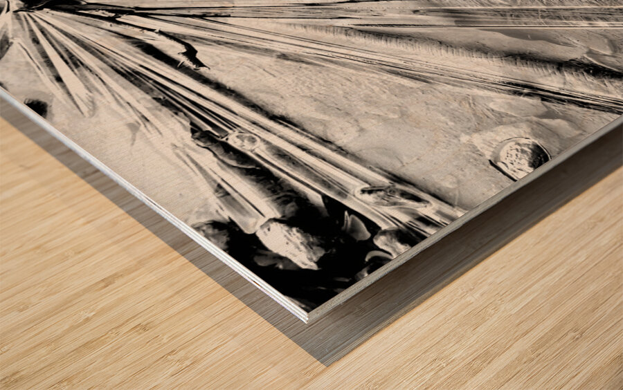 Geometric Ice Wood print